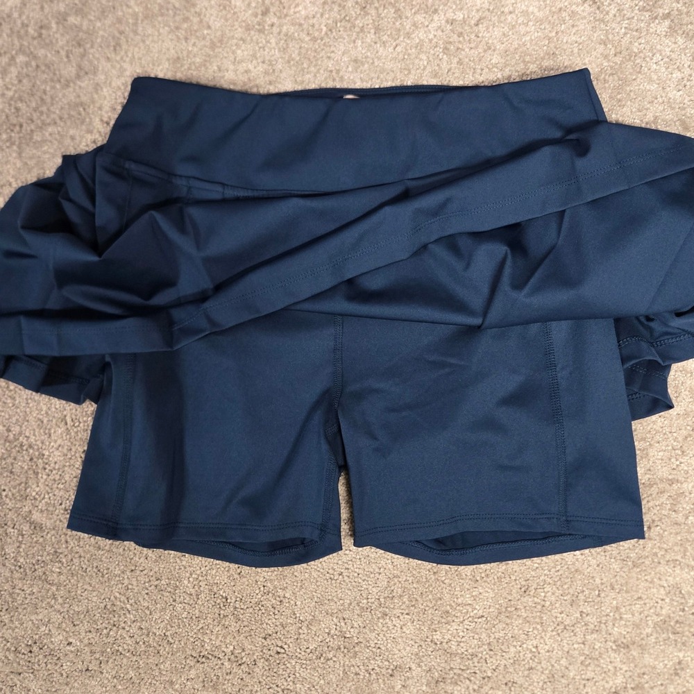 Tommy Bahama Active Navy Blue Pleated Athletic Skort Tennis Golf Skirt Size S - Picture 7 of 9